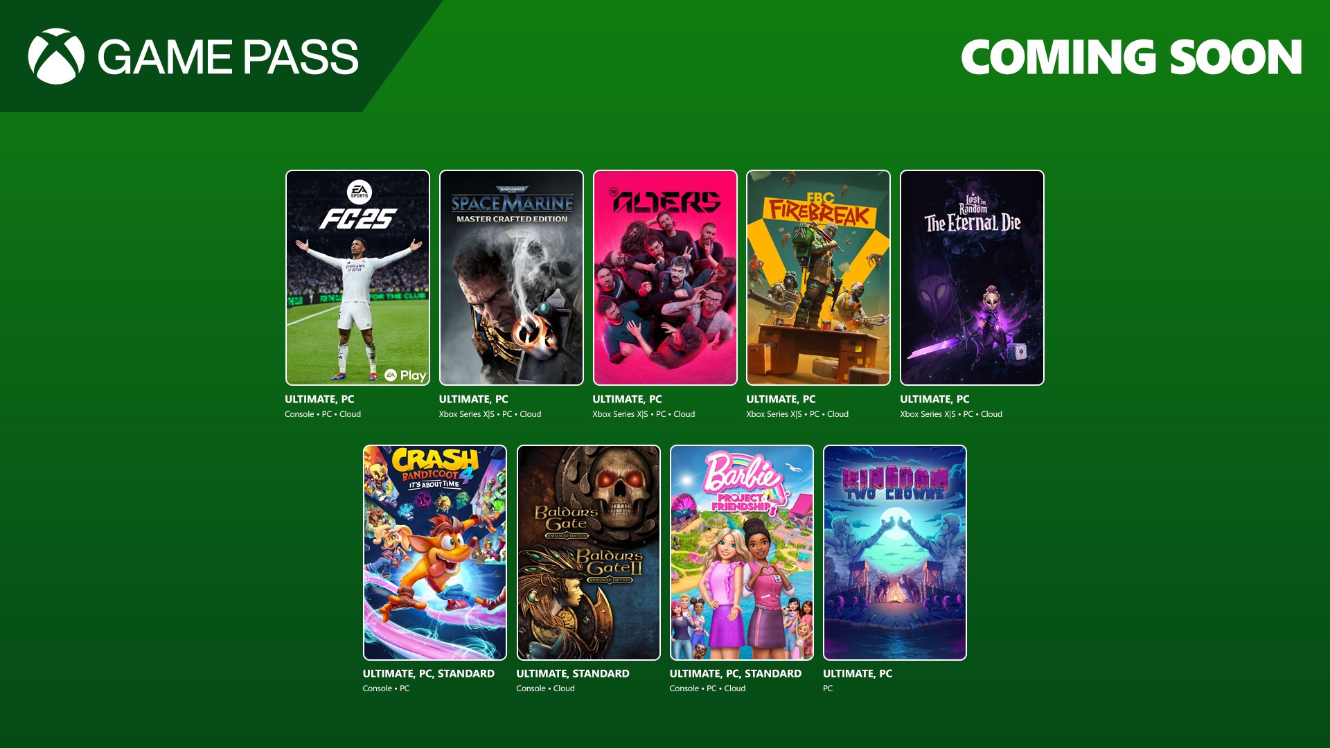 Read more about the article Coming to Game Pass: EA Sports FC 25, The Alters, FBC: Firebreak, and More