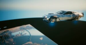 Read more about the article Modded Cyberpunk 2077's 1000mph flying car reverse bungee jumping should be the world’s glitchiest olympic sport