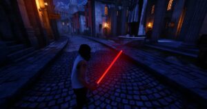 Read more about the article Oblivion Remastered gets its inevitable lightsaber mod, made by someone who once accidentally decapitated the entire population of Cyrodiil