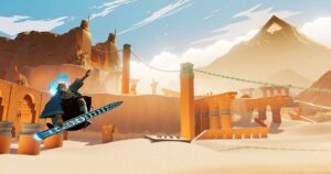 Read more about the article Sand surfing game Sword Of The Sea rides glittering dunes toward a summer release date