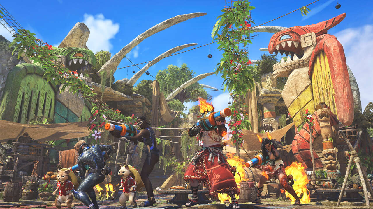 You are currently viewing Monster Hunter Wilds' Summer Fest Features Water Gun Fights, Swimwear, and Giant Corn Guns
