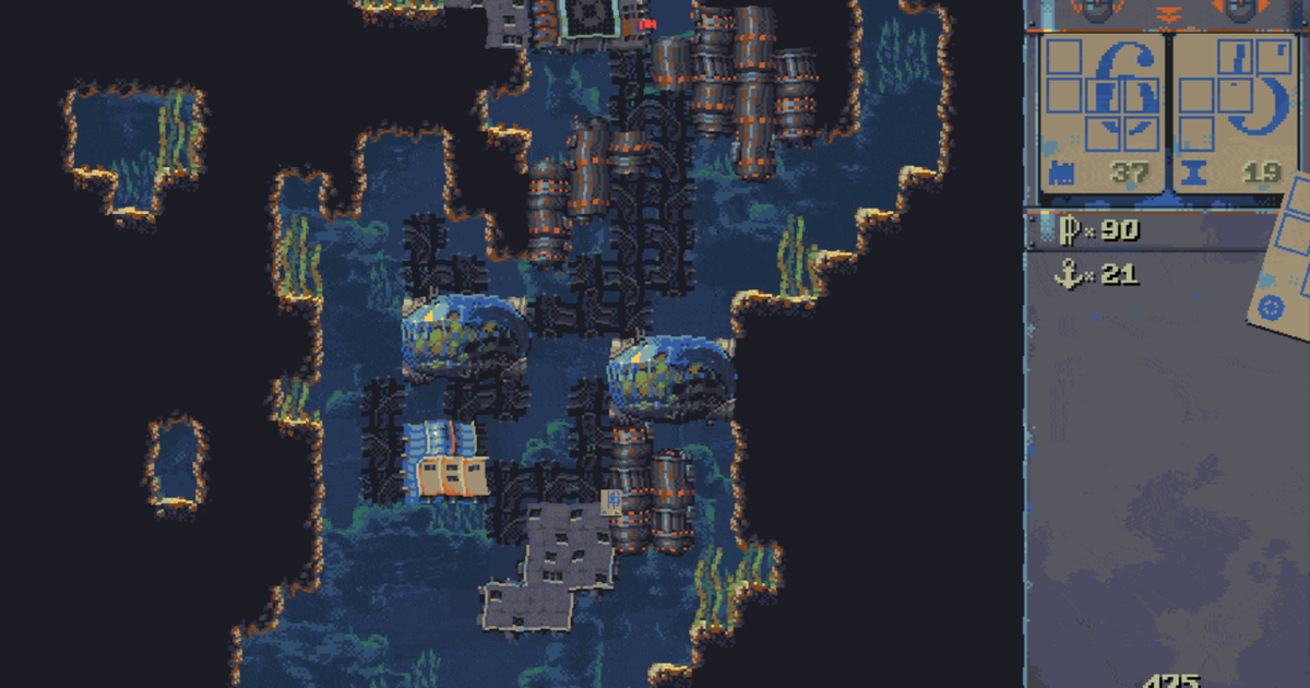 You are currently viewing Build underwater cities out of Tetris pieces in Podvodsk, a game jam freebie from the Loop Hero developers