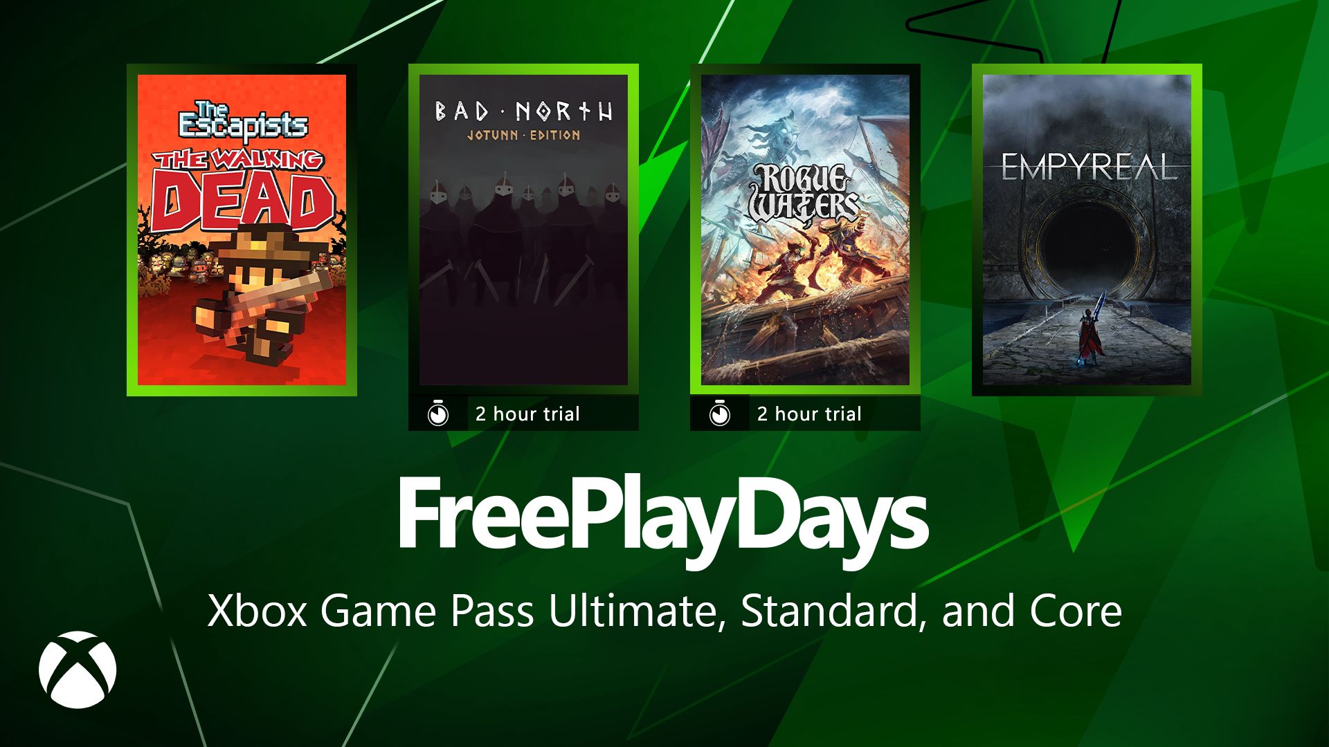 You are currently viewing Free Play Days – The Escapists: The Walking Dead, Bad North, Rogue Waters and Empyreal