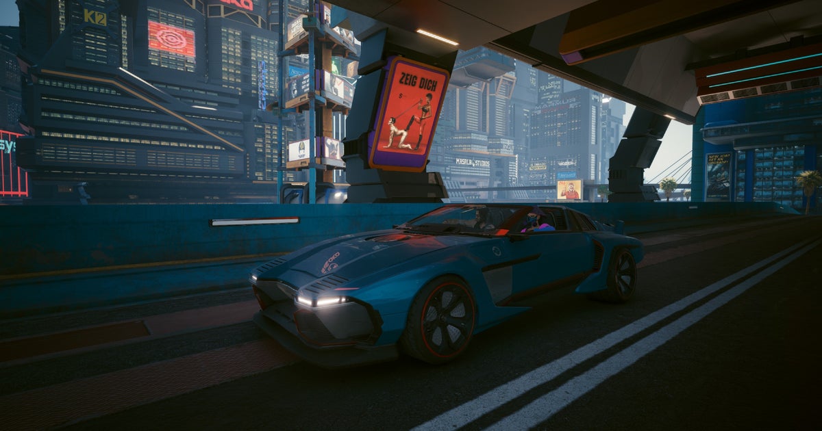 You are currently viewing Cyberpunk 2077's latest patch disengages autodrive's sticky handbrake and gives it a pass to run every red light